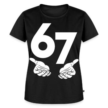 6 7 - T-shirt Premium bio Femme - noir - Devant - Selfina (174cm)