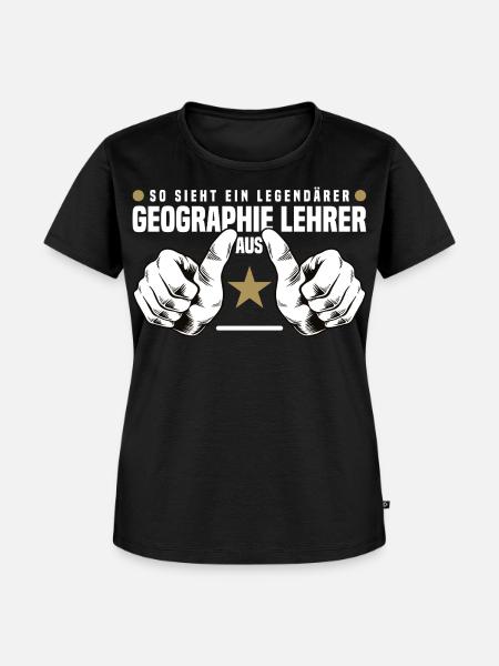Geographielehrer - Frauen Premium Bio T-Shirt - Schwarz