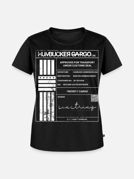 Shipping Label, weiß - Frauen Premium Bio T-Shirt - Schwarz
