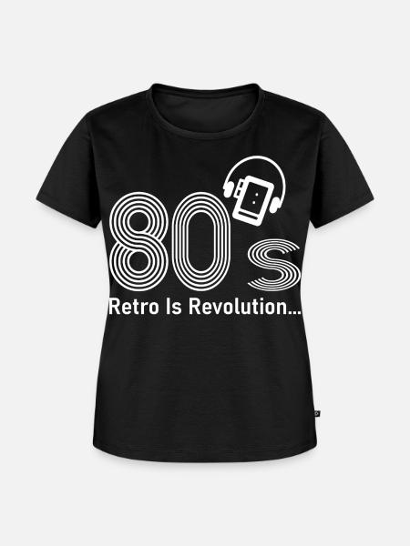 80er Jahre - Frauen Premium Bio T-Shirt - Schwarz