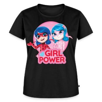Talking Tom & Friends X Miraculous Girlpower - T-shirt Premium bio Femme - noir - Devant - Selfina (174cm)
