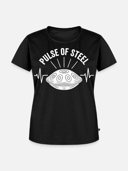 Pulse Of Steel Handpan - Frauen Premium Bio T-Shirt - Schwarz