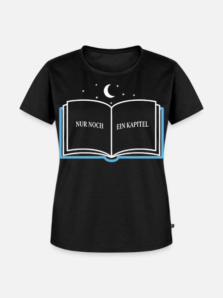 Bücherwurm Spruch - Frauen Premium Bio T-Shirt - Schwarz