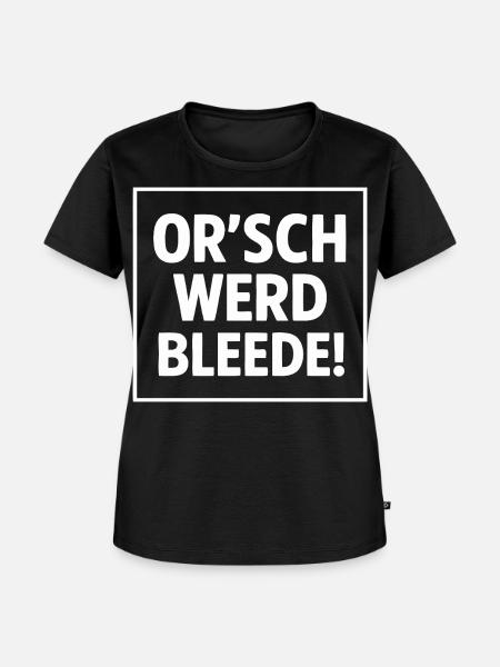 Sächsisch Spruch - Frauen Premium Bio T-Shirt - Schwarz