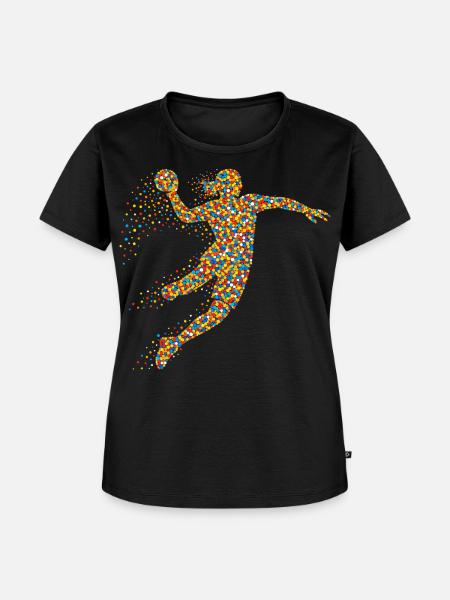 Handball Mädchen Spruch - Frauen Premium Bio T-Shirt - Schwarz