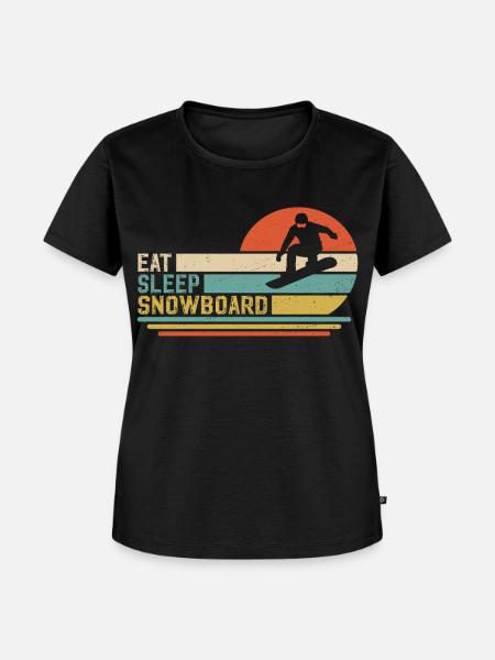 Snowboard Snowboarder Snowboarding - Frauen Premium Bio T-Shirt - Schwarz