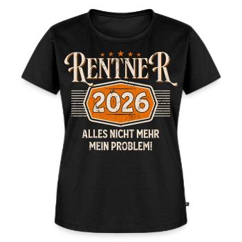 Eläkeläinen 2026 Lahjamies Eläke Hauskaa - Premium luomulaatuinen naisten t-paita - musta - Edestä - Selfina (174cm)
