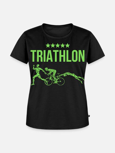 Triathlon - Frauen Premium Bio T-Shirt - Schwarz