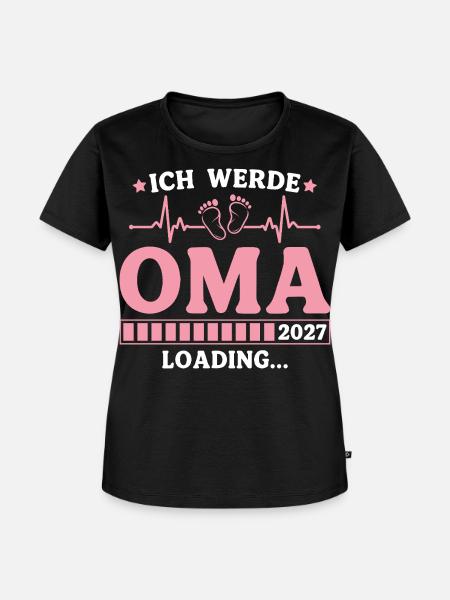 Ich werde Oma 2027 – Werdende Großmutter - Frauen Premium Bio T-Shirt - Schwarz