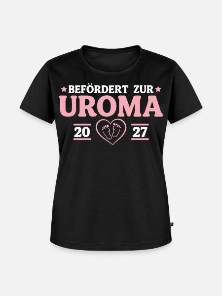 Babyparty Befördert zur Uroma 2027 - Frauen Premium Bio T-Shirt - Schwarz