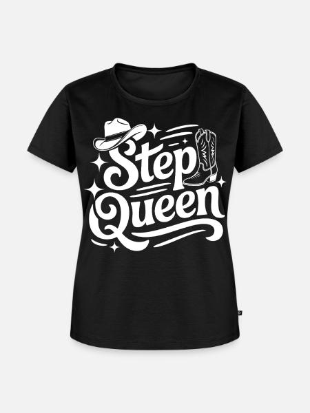 Step Queen Western Line Dance - Frauen Premium Bio T-Shirt - Schwarz
