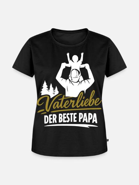 Vaterliebe Der Beste Papa - Frauen Premium Bio T-Shirt - Schwarz