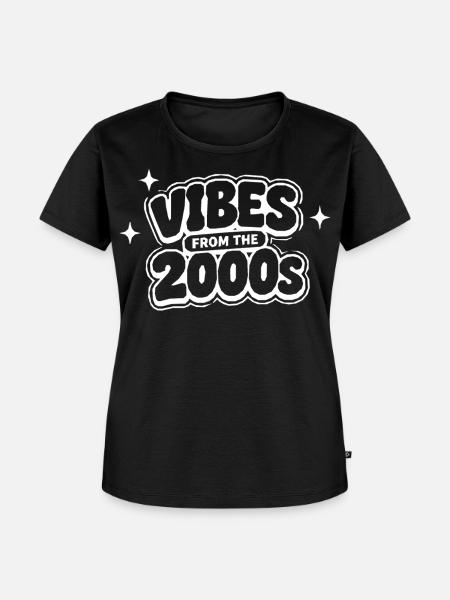 Vibes aus den 2000ern - Frauen Premium Bio T-Shirt - Schwarz
