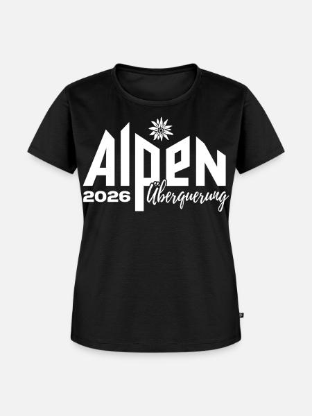 Alpen Überquerung 2026 - Wandern - Frauen Premium Bio T-Shirt - Schwarz