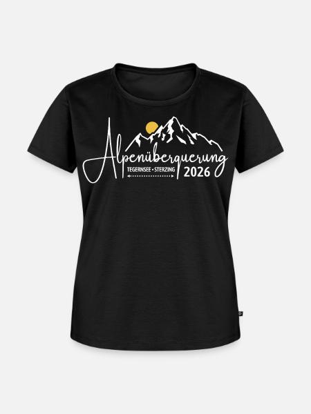 Alpenüberquerung 2026 Tegernsee Sterzing Wandern - Frauen Premium Bio T-Shirt - Schwarz