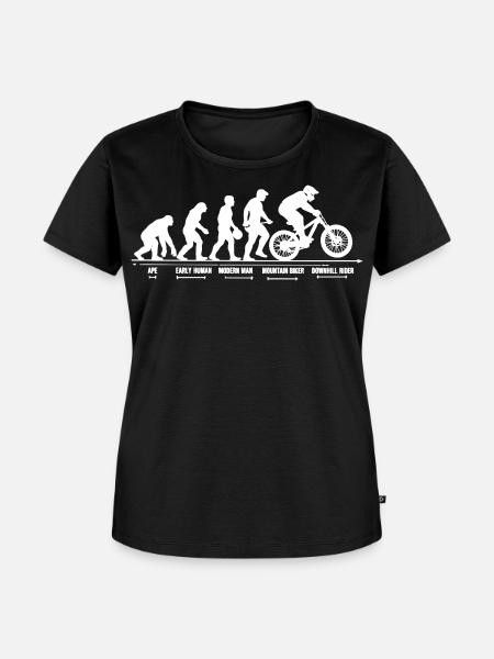 Mountainbike Evolution Downhill MTB Geschenk - Frauen Premium Bio T-Shirt - Schwarz