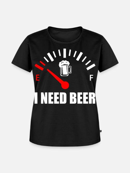 I need beer - Frauen Premium Bio T-Shirt - Schwarz
