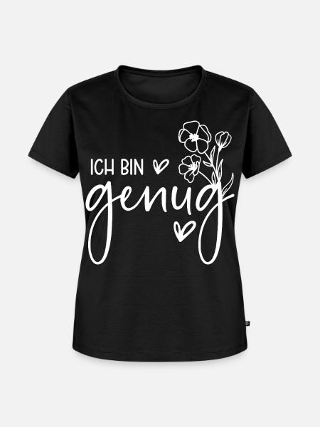 Ich bin genug - Selbstliebe Sprüche Motivation - Frauen Premium Bio T-Shirt - Schwarz