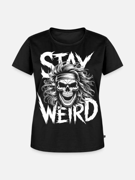 Stay Weird Vibes - Frauen Premium Bio T-Shirt - Schwarz