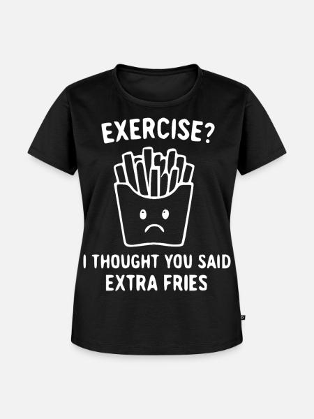 Extra Fries Frustration - Frauen Premium Bio T-Shirt - Schwarz