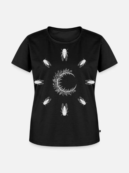 Dornensichel & Insektensaeule – Naturmotiv - Frauen Premium Bio T-Shirt - Schwarz