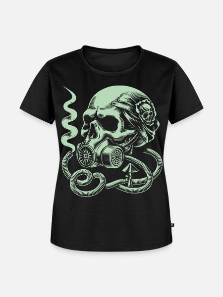 Apokalypse Skull - Frauen Premium Bio T-Shirt - Schwarz