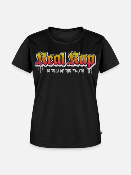 Real Rap - Hip Hop Statement - Frauen Premium Bio T-Shirt - Schwarz