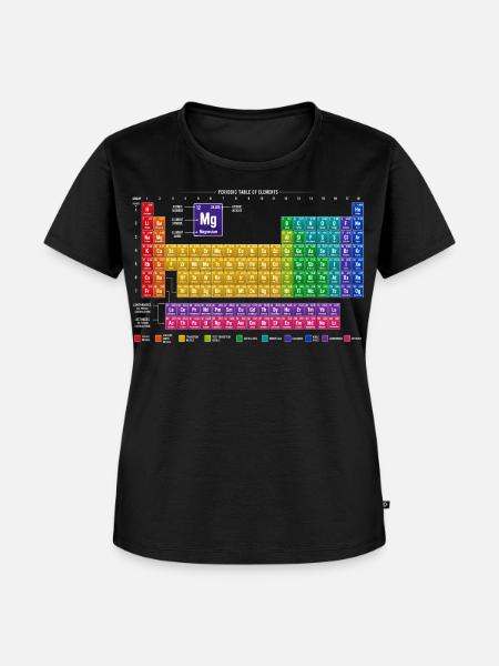 Periodensystem Farbpalette - Frauen Premium Bio T-Shirt - Schwarz