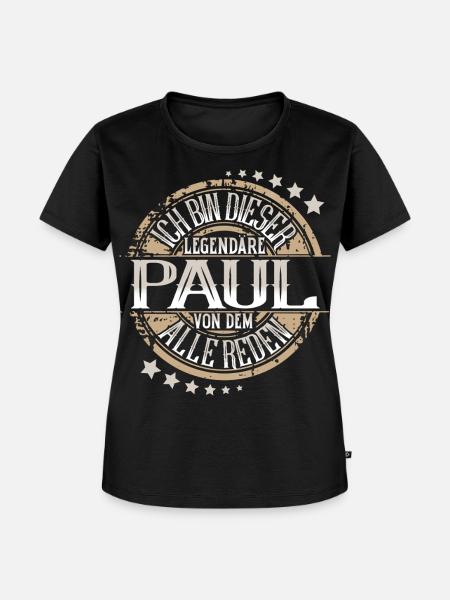 Paul - Frauen Premium Bio T-Shirt - Schwarz