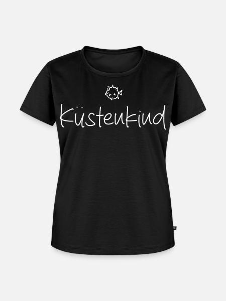 Küstenkind – Meer Kugelfisch - Frauen Premium Bio T-Shirt - Schwarz