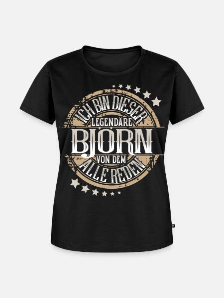 Björn - Frauen Premium Bio T-Shirt - Schwarz