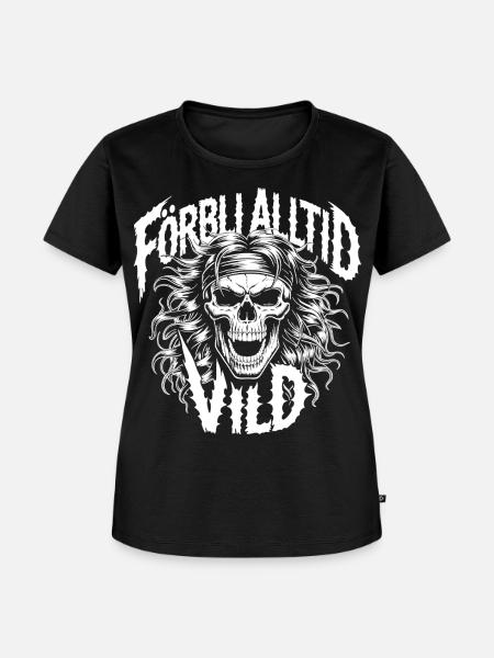 Zombie-Schädel mit Messern - Frauen Premium Bio T-Shirt - Schwarz