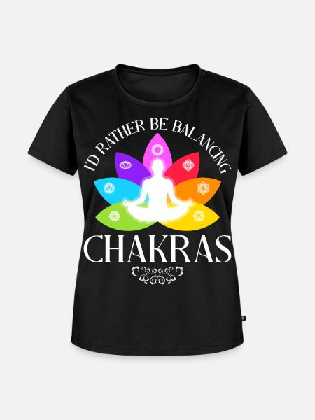 Chakra Balance - Meditation - Frauen Premium Bio T-Shirt - Schwarz