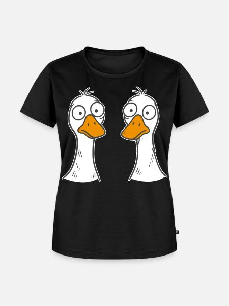 Dumme Gänse - Frauen Premium Bio T-Shirt - Schwarz