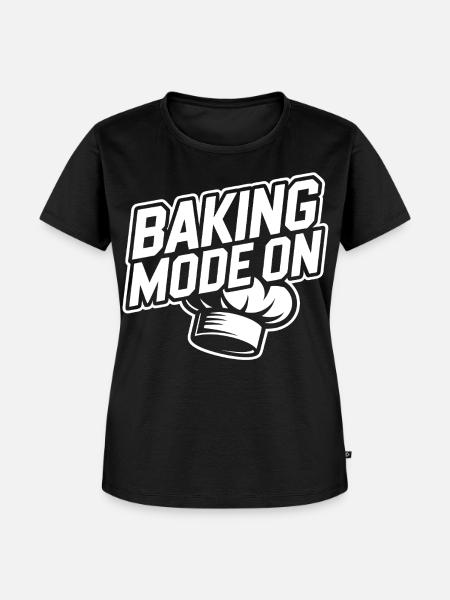 Backmodus immer an lustiger Back Spruch - Frauen Premium Bio T-Shirt - Schwarz