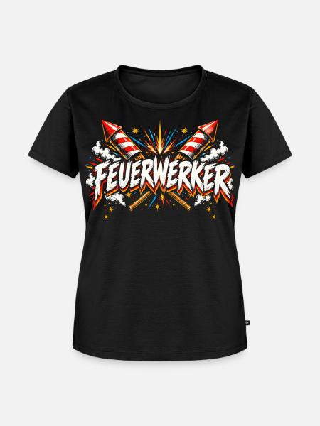 feuerwerk_33 - Frauen Premium Bio T-Shirt - Schwarz