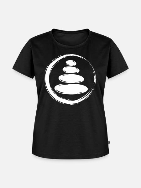 Zen Steine Balance - Frauen Premium Bio T-Shirt - Schwarz