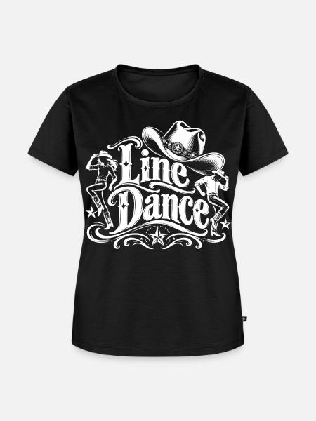 Line Dance Western - Frauen Premium Bio T-Shirt - Schwarz