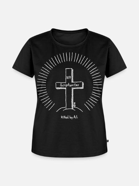 Scriptwriter – Killed By A.I. (Jobkiller / White) - Frauen Premium Bio T-Shirt - Schwarz
