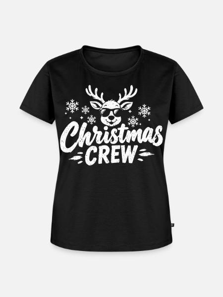 Christmas Crew Cooles Rentier - Frauen Premium Bio T-Shirt - Schwarz
