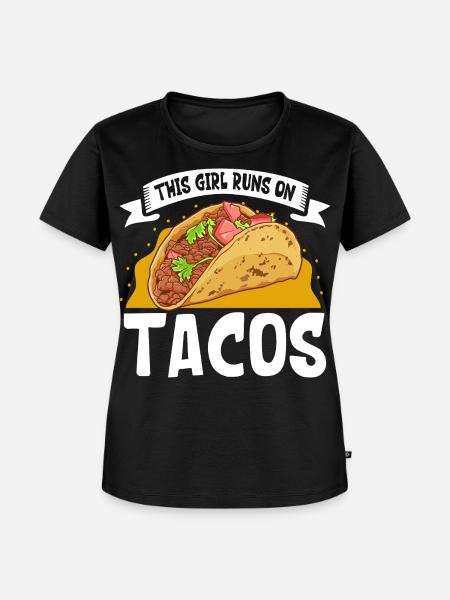 Ladies love Tacos - Frauen Premium Bio T-Shirt - Schwarz