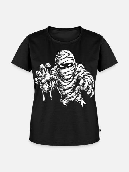 Halloween Mumie Pharao - Frauen Premium Bio T-Shirt - Schwarz