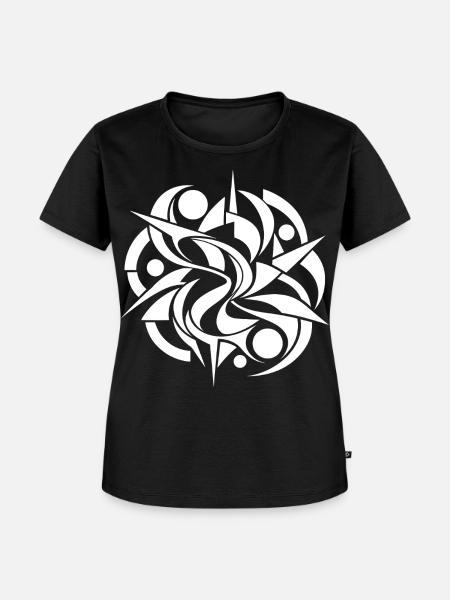 Abstrakte Geometrie - Frauen Premium Bio T-Shirt - Schwarz