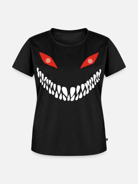 Fleischfressendes Lächeln - Frauen Premium Bio T-Shirt - Schwarz