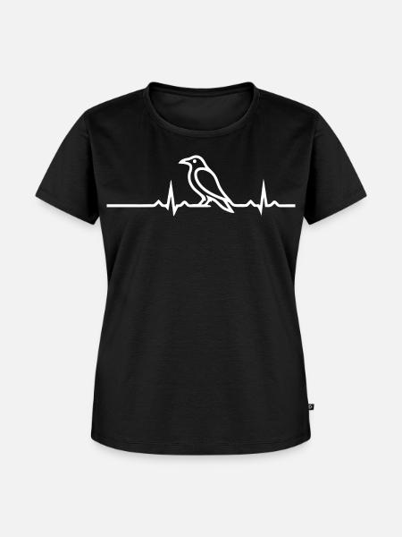 Raben Liebe - Frauen Premium Bio T-Shirt - Schwarz