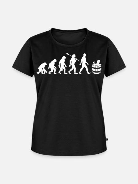 Evolution - Eisbader - Winterbaden - Eisbaden - Frauen Premium Bio T-Shirt - Schwarz