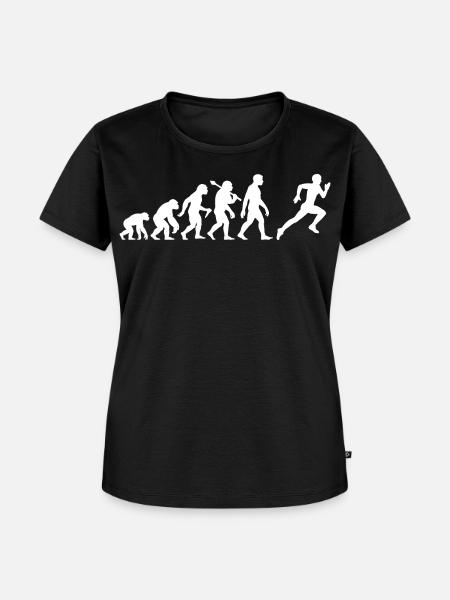 Jogger Evolution für Läufer Laufsport - Frauen Premium Bio T-Shirt - Schwarz