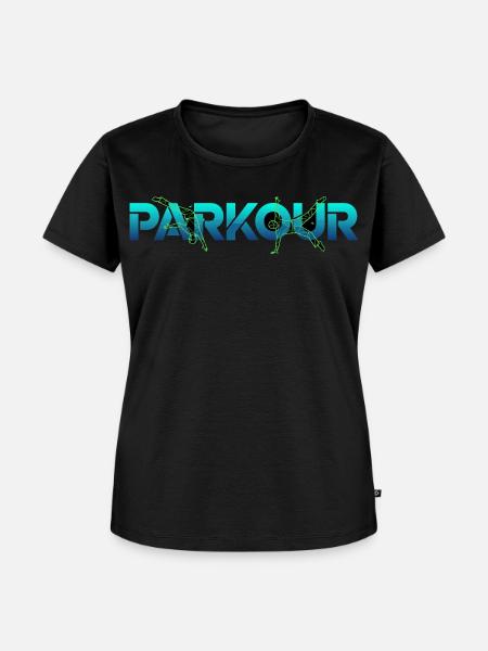 Parkour Freerunning Schriftzug - Frauen Premium Bio T-Shirt - Schwarz