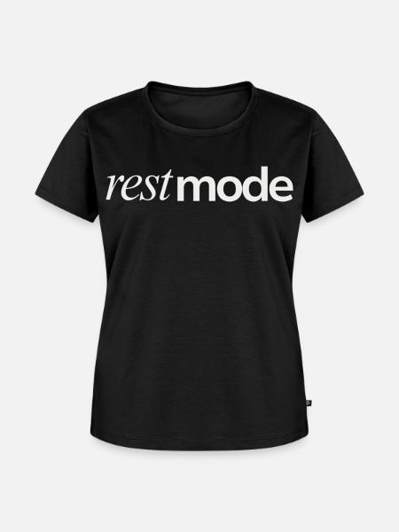 Rest Mode Mood - Frauen Premium Bio T-Shirt - Schwarz