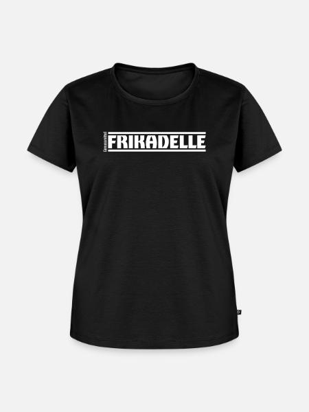 „Genussmittel“ Serie | Frikadelle - Frauen Premium Bio T-Shirt - Schwarz